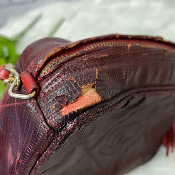 Vintage Chanel Lizard Quilted Camera Bag - Picture 15 of 16